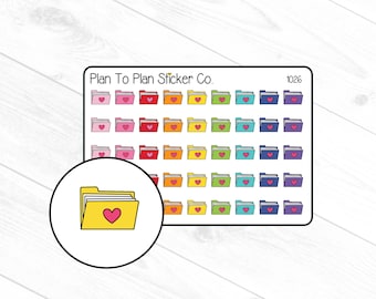 1026~~File Folders Planner Stickers.