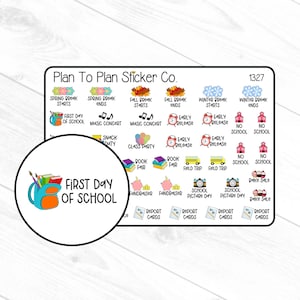 1327~~School Year Activities Planner Stickers.