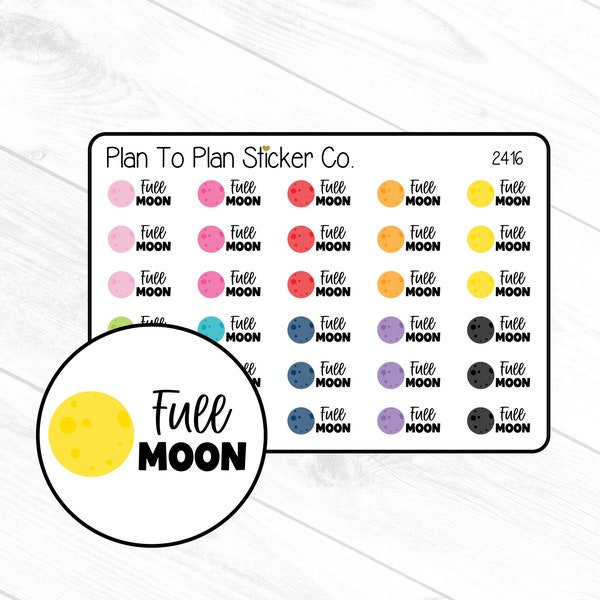 2416~~Full Moon Planner Stickers.