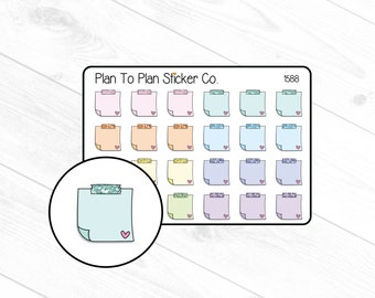 1588~~Glitter Sticky Note Planner Stickers.