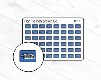 1826-3~~American Express Credit Card Planner Stickers.