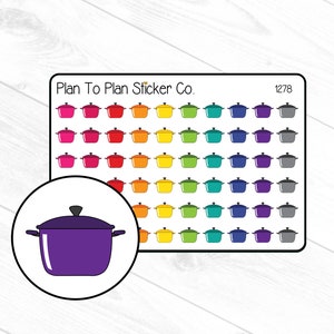 1278~~Cooking Pot Planner Stickers.