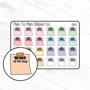2605~~Word of The Day Planner Stickers.