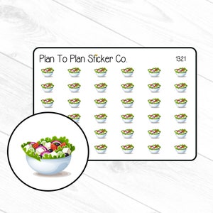 1321~~ Salad Meal Tracker Planner Stickers.