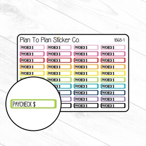 1868-1~~Paycheck Tracker Boxes Planner Stickers.