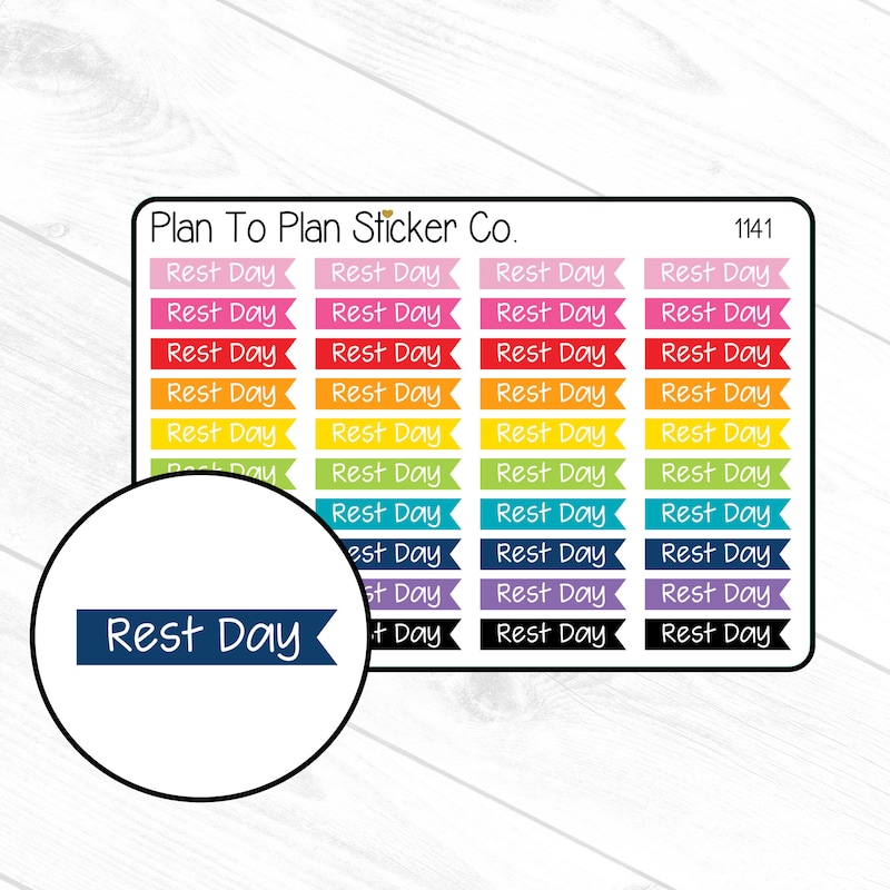 Rest Day Planner Sticker - Etsy