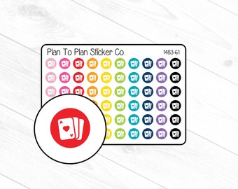 1483-61~Playing Cards Icon Planner Stickers.