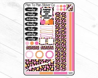 5009~~Pink Pumpkin Halloween Journaling Kit Planner Stickers.