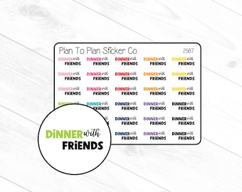 2587~~Dinner With Friends Planner Stickers.