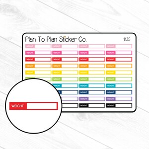 1135~~Weight Trackers Planner Stickers.
