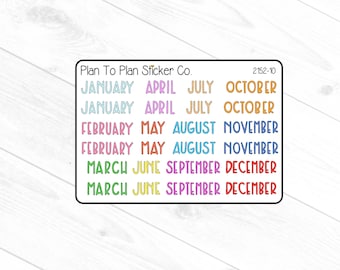 2152-10~~Months of The Year Planner Stickers.