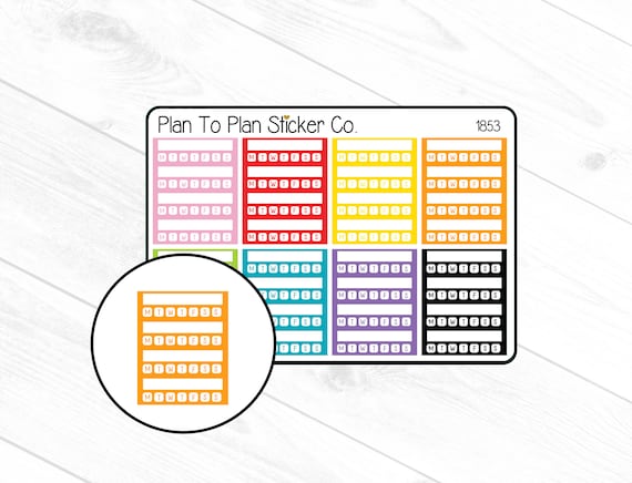 1853~~ Stacked Habit Tracker Planner Stickers.