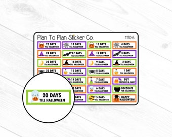 1170-6~~Halloween Countdown Planner Stickers.