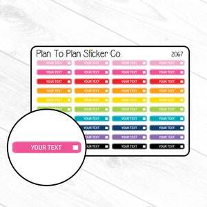 2067~~Custom Text Check Boxes Planner Stickers