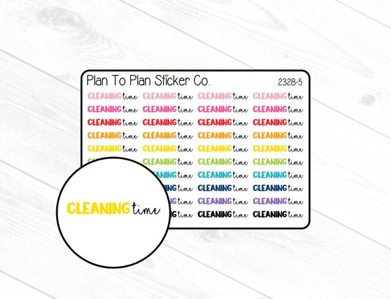 2328-5~~Cleaning Time Planner Stickers.