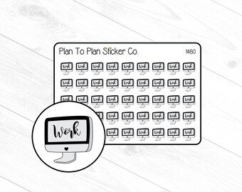 1480~~Work Computer Planner Stickers.
