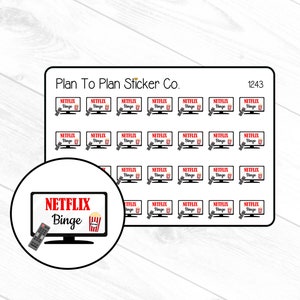 1243~~Netflix Binge Planner Stickers.