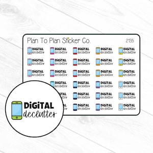 2135~~Digital Declutter Planner Stickers. image 1