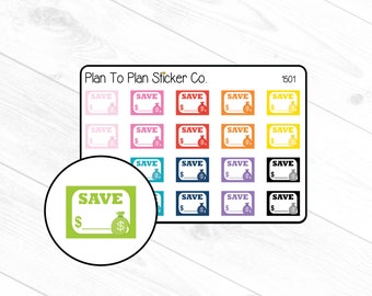 1501~~Savings Tracker Planner Stickers.