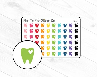 1377~~Tooth Planner Stickers.