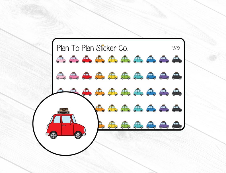 1519 Road Trip Planner Stickers. image 1