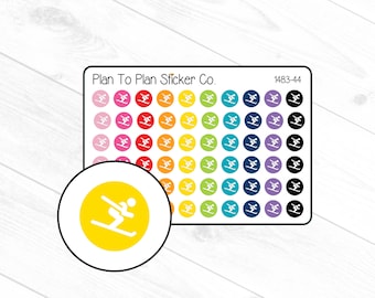 1483-44~~Skiing Icon Planner Stickers.