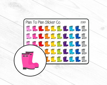 2089~~Rain Boots Planner Stickers.