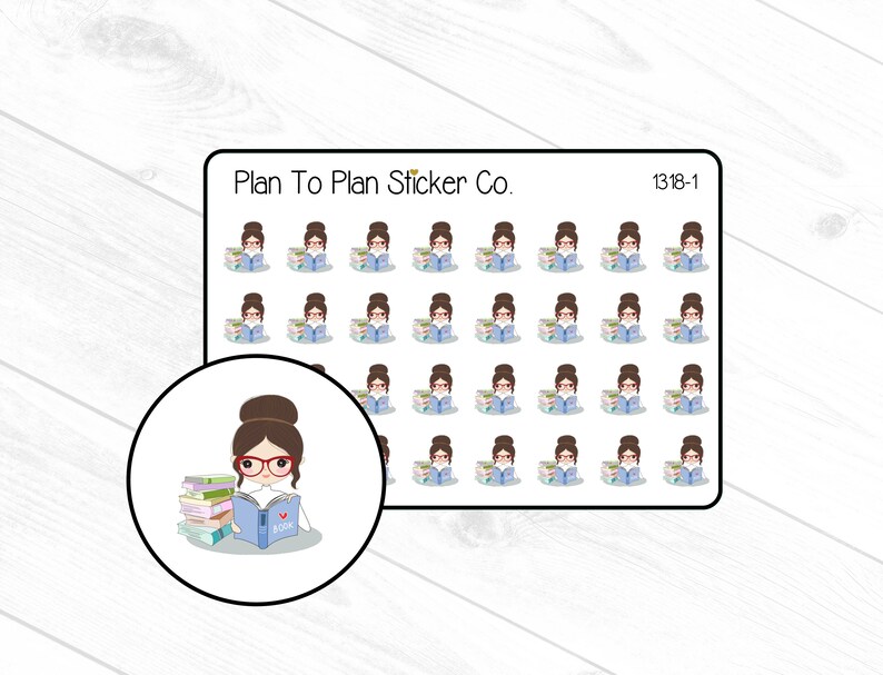 1318 Emma Reading/Book Planner Stickers. 1318-1 WG