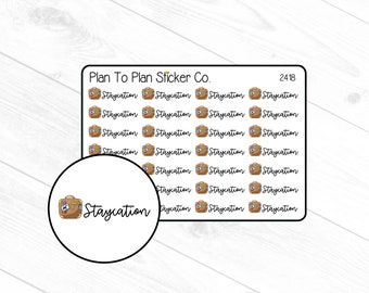 2418~~Staycation Planner Stickers.