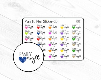 1093~~Family Night Planner Stickers.