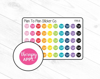 1795-8 Therapy Appt. Planner Stickers.