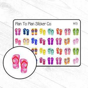 1473~~Flip Flop Planner Stickers.