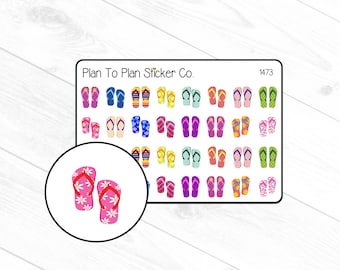 1473~~Flip Flop Planner Stickers.
