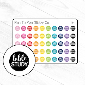 1154~~Bible Study Church Planner Stickers.
