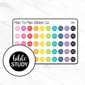 1154~~Bible Study Church Planner Stickers.