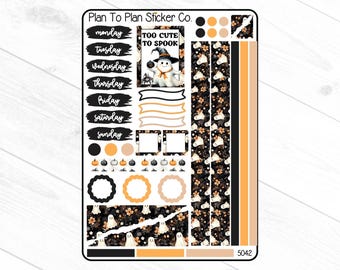 5042~~Too Cute To Spook Halloween Journaling Kit Planner Stickers.