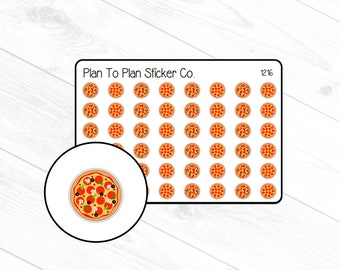 48 Cute MINI Pizza Night Planner Stickers - Etsy