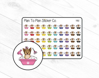 1192~~Dog Bath/Grooming Planner Stickers.