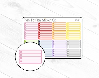 2512~~Half Box Checklist Planner Stickers.