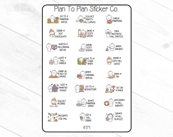 4171~~Fall Activities Bucket List Planner Stickers.