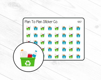 1057~~ Recycle Day Planner Stickers.