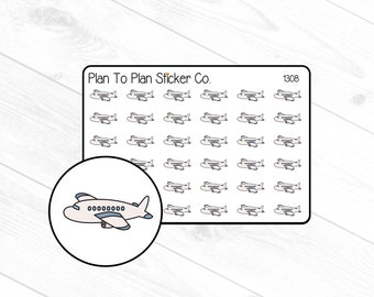 1308~~Airplane Planner Stickers.