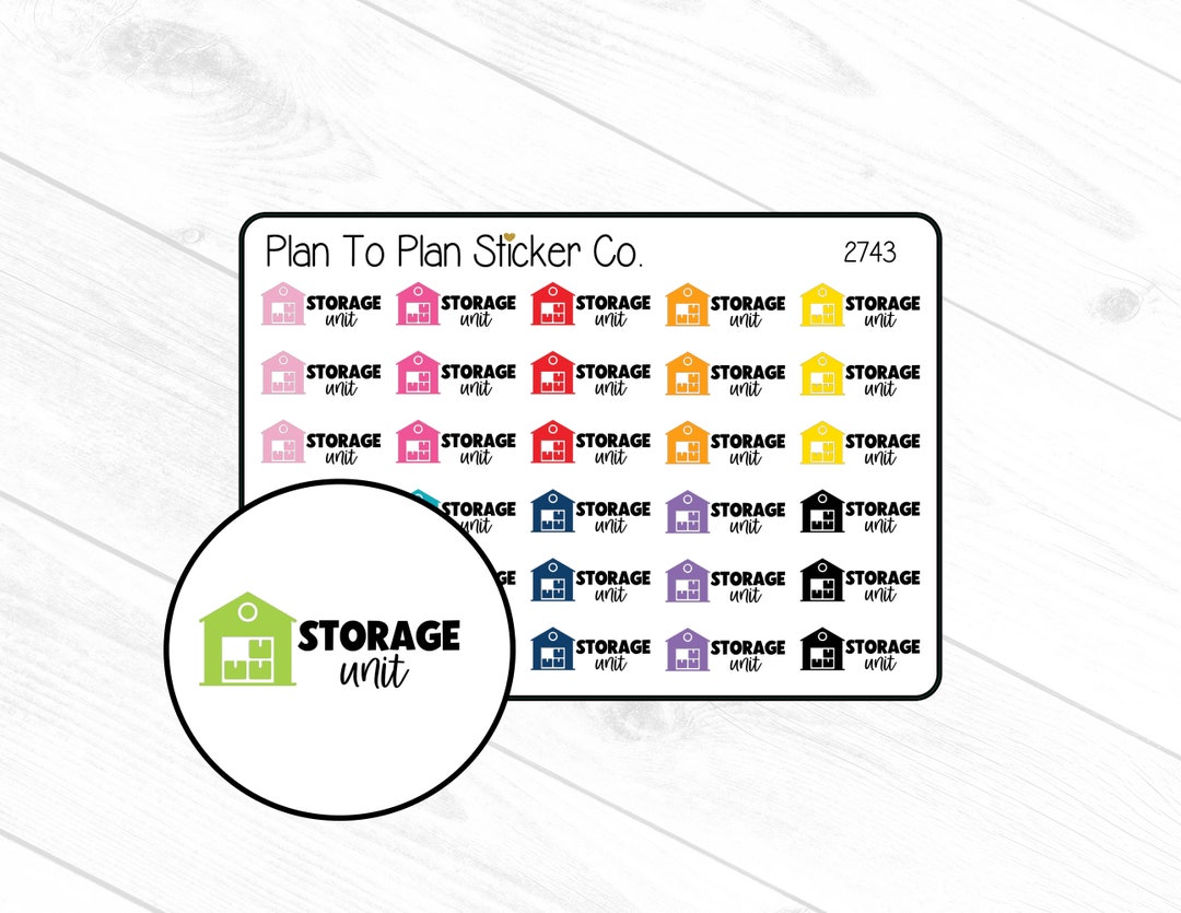 2743~~storage Unit Planner Stickers. - Etsy