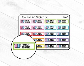 1986-8~~Wash Towels Planner Stickers.