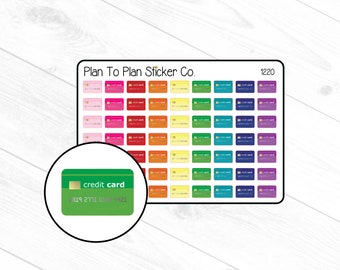 1220~~Credit Card Bill Planner Stickers.