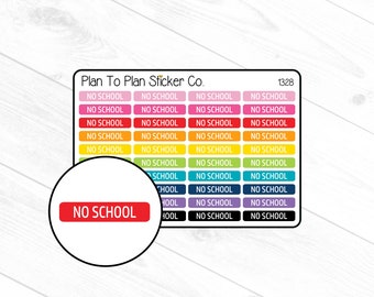 1328~~No School Boxes Planner Stickers.