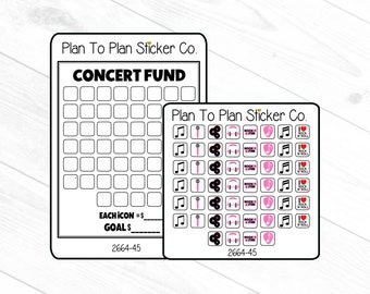 2664-45~~Concert Fund Savings Challenge Planner Stickers.