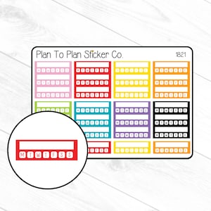 1821~~Triple Stacked Habit Tracker Planner Stickers.