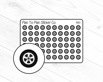 1683~~Car Maintenance/Tire Planner Stickers.