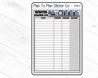 4135-4~~Winter Reading Log Planner Stickers.